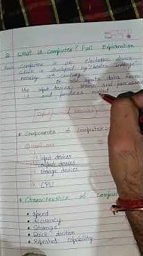 What is a Computer? In this short video, we explain the definition of a computer its main components