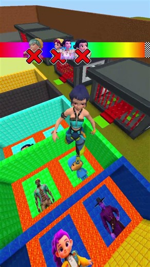 KPop Demon Hunters vs Squid Game Lava Jump P.12 #kpop #minecraft