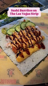 Come in and try our fresh made sushi burritos on the Las Vegas Strip! #lasvegasfood #vegaseats #lasvegasstrip #vegas #sushi | Jaburritos