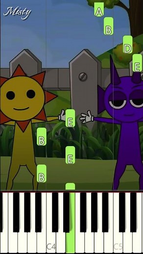 Sprunki Song on PIANO (EASY)