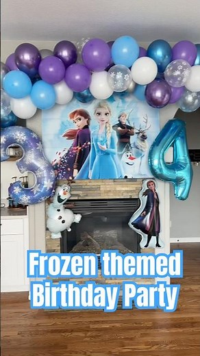 ❄️Frozen themed party for my toddlers! I loved all the decor but the balloon arch was PERFECT❄️