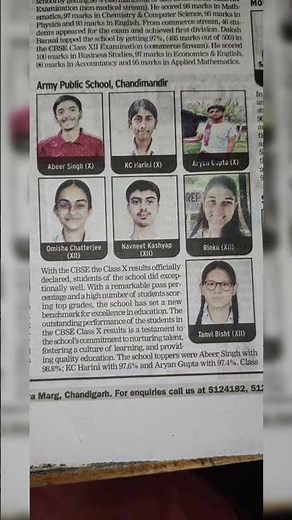 10th and 12th Topper 2024 APS CHM #aps #apsschool #apsec #apschooleducation #aps