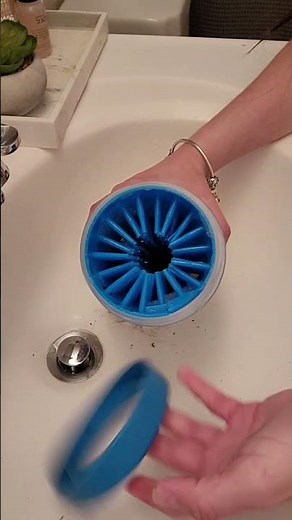 Keep your house clean: an easy way to wash your dog's paws#petcare #dogwash #muddypaws