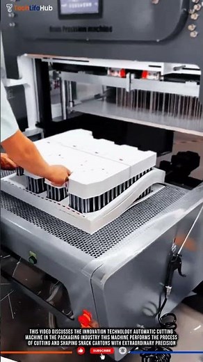 Innovation Technology Automatic Cutting Machine: Precision Snack Carton Cutting and Shaping. #tech