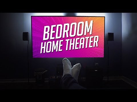 Tiny 9'x9' Bedroom Home Theater Tour!