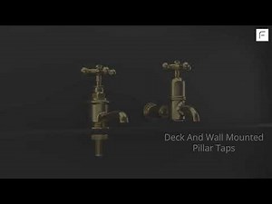 Francone Bespoke Taps demo installation - Deck and wall mounted pillar taps