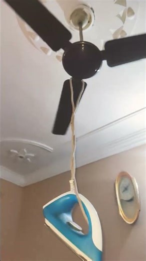 Fan vs iron ceiling fan funny #crazy #funny #fan #ceilingfanrepair #ceilingfan #viral