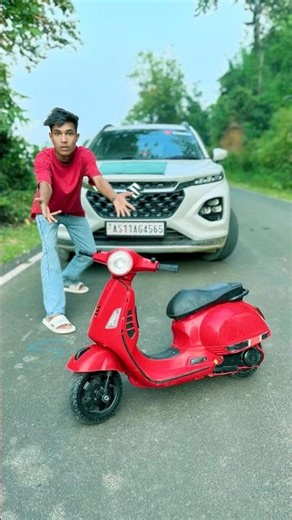Ekan Amar Rc Mini Red Viral Vaspa Scooter and Big Fronx Car Test 😍