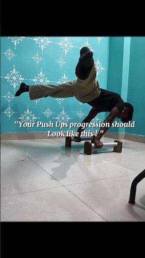 Push up progressions for every calisthenics Beginners 🚀 #calisthenicsindia #calisthenics