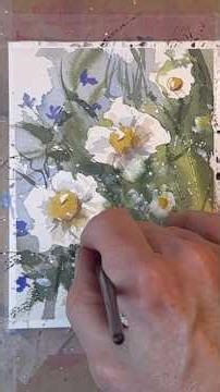 Watercolor Negative painting #watercolorpainting