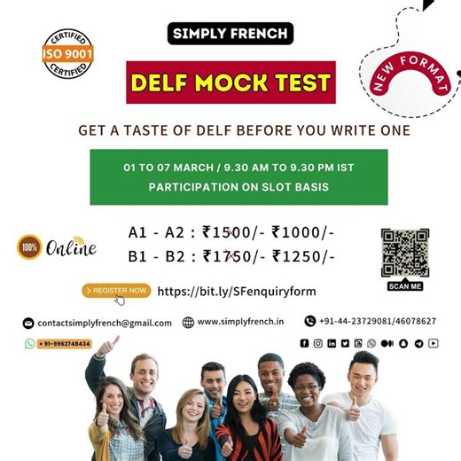 Participate in the DELF MOCK TEST (NEW FORMAT) and improve your DELF SCORE ✍️ 🇫🇷