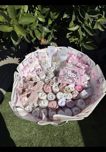 Custom diaper bouquet included ; diapers , baby onesies , essentials & more 🎀✨ Send us a dm to book yours today ! Located in San Jose , Ca 📌 Servicing all the bay area 🚚. #babygirl #2026 #ramobuchon #fyppp #sanjoseflorist