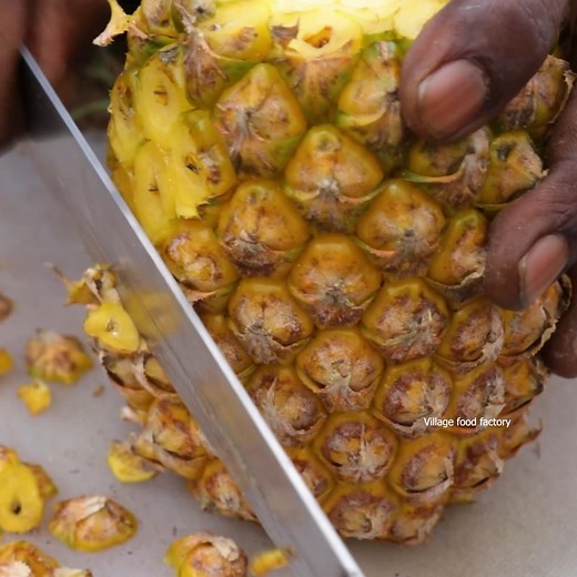 Deep fried pineapple recipe | Village Food Factory