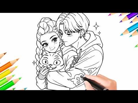 KPop Demon Hunters / How to Color Jisoo Stage Outfit / Luxury Gold Idol Theme | Coloring Wonderland