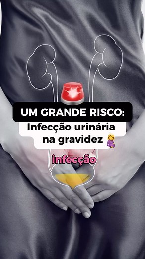 Este é um grande risco A infecção urinária durante a gravidez é uma condição comum, e seu tratamento é importante tanto para a saúde da mãe quanto para a do bebê. Sintomas de infecção urinária podem incluir: 💦Urgência frequente de urinar, mesmo que a bexiga esteja vazia 😩 Dor ou ardor ao urinar 🩸Urina turva, escura, com sangue ou com cheiro forte 😥Dor na parte inferior do abdômen ou nas costas 🥵 Febre, calafrios, náuseas ou vômito (mais comuns em infecções renais) 🚨Busque atendimento médic