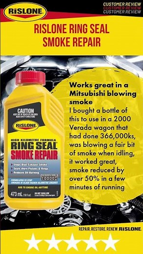 Customer Review - Rislone Ring Seal Smoke Repair