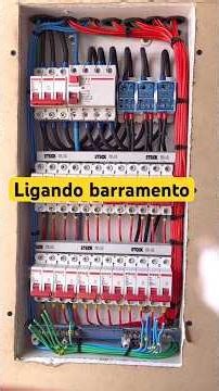 Connecting the cables to the busbar.