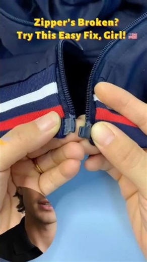 Zipper’s Broken? Try This Easy Fix, Girl! 🇺🇸 #shorts #sewing #sewinghacks