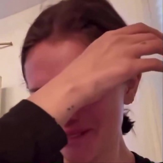 Selena Gomez crying and sobbing while saying,