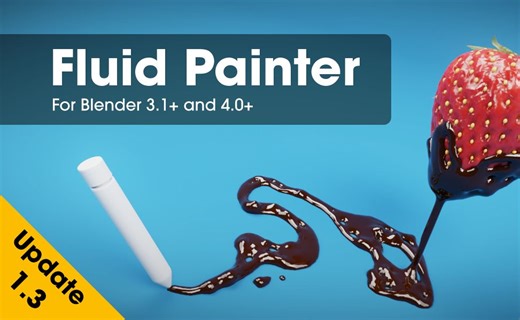 iBlender双语插件 Fluid Painter 1.3.21 流体模拟画家 30+流体模拟预设泡沫蜂蜜水滴动画 最新中文汉化版版 Blender教程_哔哩哔哩_bilibili