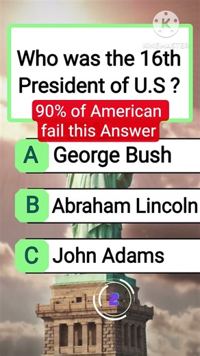 🤯📚 "USA Quiz!" Who was the 16th President of the United States? 🇺🇸 #USAQuiz #Shorts