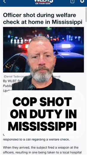 🚨BREAKING NEWS🚨 GREENWOOD, Miss. (WLBT) - An officer is injured after he was shot during a welfare check in Greenwood, Mississippi. According to DPS Spokeswoman Bailey Martin, the incident occurred at a home on Cotton Street Monday night. Officers with the Greenwood Police Department responded to a call regarding a welfare check. When they arrived, the subject fired a weapon at the officers, resulting in one being taken to a local hospital with non-life-threatening injuries. The subject then b