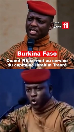 RFI on Instagram: "🇧🇫 Le président de la transition burkinabè, Ibrahim Traoré, critique du président rwandais, Paul Kagamé ? ➡️ Cette vidéo, qui est un deepfake, n’est pas réelle. Son objectif ? Se mettre au service de la personne du capitaine burkinabè. 📲 Les explications de Grégory Genevrier, journaliste RFI au service Info Vérif #burkinafaso #ibrahimtraoré #deepfake #ia"