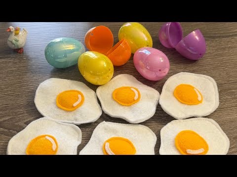 Felt food Fried Egg (with Recycled Easter Egg Shell) – Free Tutorial
