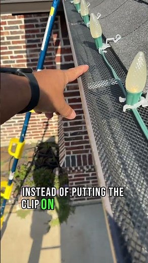 Pro tip for installing Christmas lights on gutters with gutter guards.