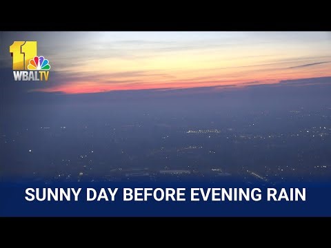 Warm the afternoon with rain and storms tonight in Maryland