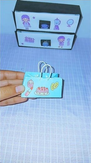 Cute Mini Paper Bag DIY 💙 | Easy Paper Craft