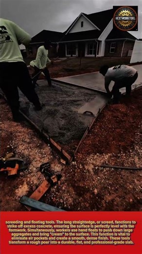 PRACTICAL TOOL:Concrete Screed and Hand Float for Smooth Professional Slab Finish #worktool#tool