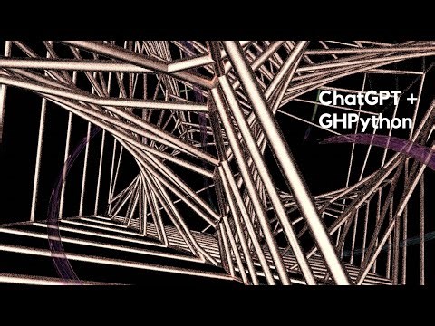 Voronoi 3d using Trefoil Curve made by OpenAI ChatGPT + GHPython in Grasshopper Rhino