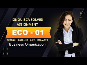 ECO-01 || Solved Assignment July-25 Jan-26 || BCA (1st Sem) || IGNOU Assignment Solutions (2025-26)