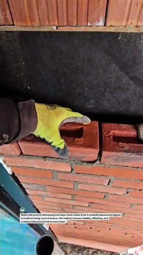 Perfect Brick Alignment Technique! #construction #bricklaying #DIY #shorts #tools #builder