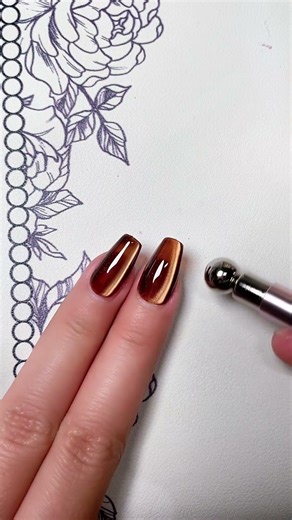 Dark Golden Cat Eye Nails Tutorial | Magnetic Gel Polish Nail Art Design for Beginners #cateyenails