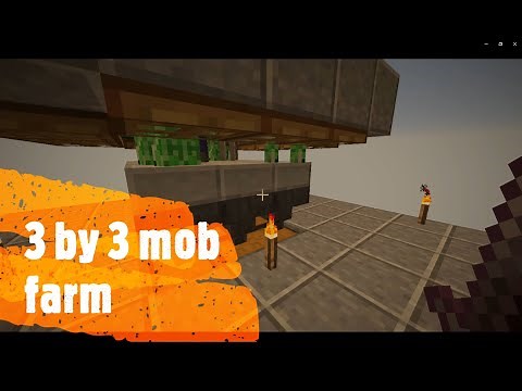 minecraft : tutorial easy mob farm 3 by 3 radius to prevent spiders from getting stuck #minecraft