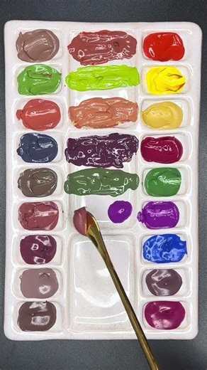 🎨 Color Magic on the Palette #paint #colors #palette #art #drawing #mixingcolors#asmr