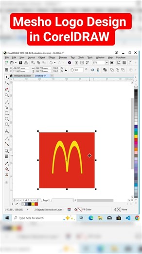 Meesho Logo Design in CorelDRAW | meesho ka logo corelDraw me kaise banaye #shortvideo #logodesign