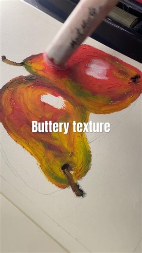 Pear drawing by oil pastel’s.. #art #drawing #artist #oilpastel