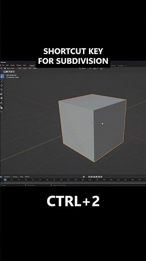 blender tutorial / blender subdivide short cut key