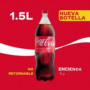 El tamaño perfecto para tus momentos inolvidables. 🍽️✨ Prueba la nueva Coca-Cola Original 1,5 litros y haz cada comida más especial. ¡Ya disponible en su versión no retornable! | Coca-Cola