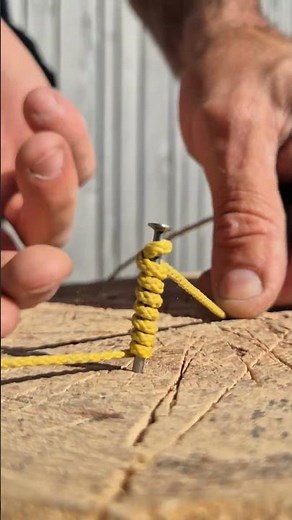 Comment faire ton nœud sur un clou avec de la ficelle, facile à faire