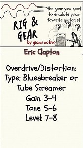 Rig, gear and equipment: Eric Clapton