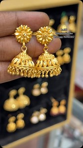 Gold plated jhumka Code : 11800 | Ganga Collections