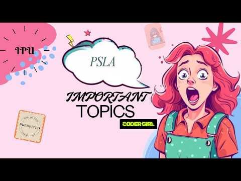 PSLP🔥Important Topics 🎯 CGS(Coder Girl Special)🥳 #viral #btech #bca #ggsipu #subscribe #exam #study