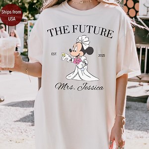Custom Disney Future Mrs Shirt, Minnie Bride Shirt, Bachelorette Party Shirt, Newly Engaged Gift for Her, Engagement Gift - Etsy