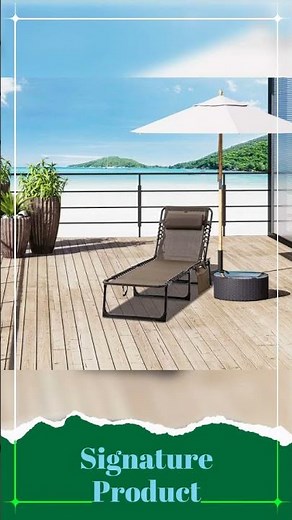 Outsunny Reclining Chaise Lounge Chair, Portable Sun Lounger, Folding Camping Cot, with Adjustabl...