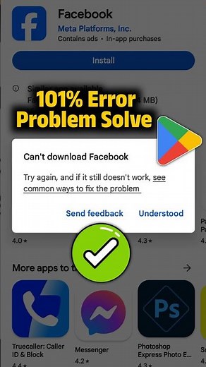 How To Solve Can't Install App Problem On Playstore | can't install app problem solve #shorts