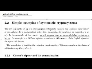 Chapter 2 - 3 - Affine Cryptosystems